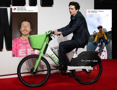 Tweets of the week: Timothée Chalamet's Lime bike scandal, Wout van Aert rides on water, and Lachlan Morton confesses