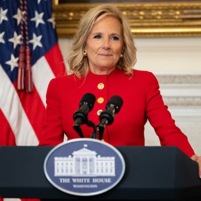 Jill Biden Re-Wears a Custom Schiaparelli Suit for One of Her Final White House Events as First Lady