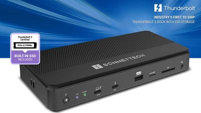 Thunderbolt 5 dock comes with built-in PCIe 4.0 SSD and four TB5 ports — pricing starts at $399