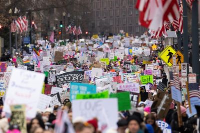 Women’s March lives on as the People’s March – at a fraction of the size of 2017