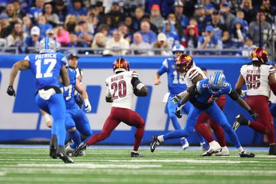 WATCH: Commanders safety Quan Martin with a pick-six vs. Lions