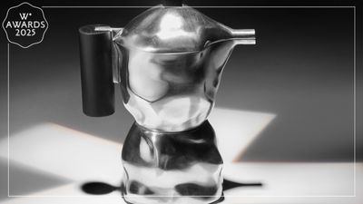 This curvy stovetop espresso maker brings a shot of artistry to your coffee ritual