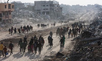 Ceasefire comes into force as Israel awaits return of hostages and displaced people come to terms with devastation in Gaza – live