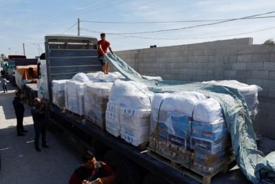 World Food Programme Aid Trucks Enter Gaza To Help Families