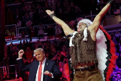 Donald Trump dances with The Village People at pre-inauguration 'victory lap' rally