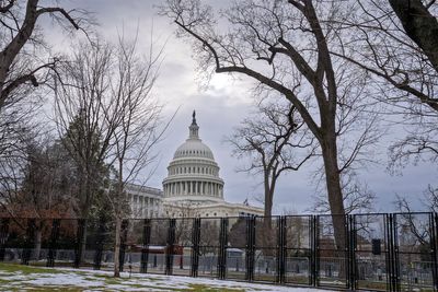 View of the White House ahead of Donald Trump's presidential inauguration