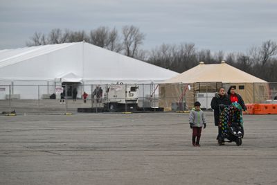 NYC Shutters Migrant Tent Camp at Former Airfield As Adams Administration Poised To Work With Trump on Immigration Crackdown