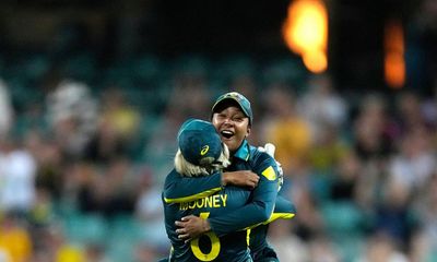 Australia retain Women’s Ashes after 57-run defeat of England in first T20