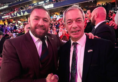 Nigel Farage condemned for sharing picture with Conor McGregor on social media