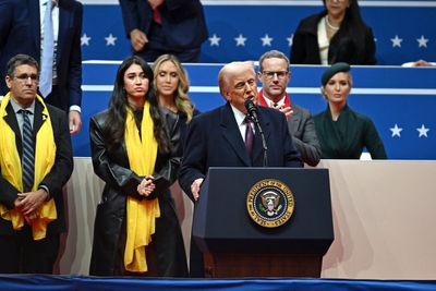 Trump meets released Israeli hostages at inauguration event – then talks about freeing Jan 6 ‘hostages’