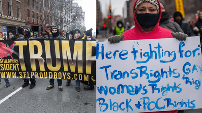 Proud Boys & Anti-Trump Protesters Flood Streets In Light Of Inauguration