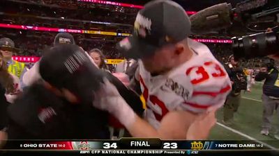 Jack Sawyer Physically Removes Ryan Day From ESPN Interview to Celebrate Championship