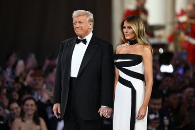 Melania’s ‘stunning’ Hervé Pierre dress praised as she shares first dance with Trump at inaugural ball