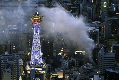 Fire breaks out near major tourist landmark in Osaka