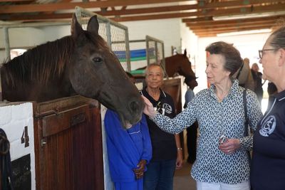 Anne begins two-day trip to South Africa with visit to horse riding school