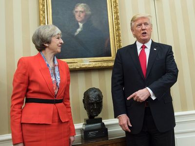 Bust of Sir Winston Churchill moved back into Oval Office on Trump’s first day