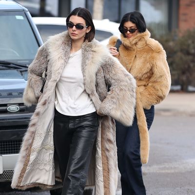 Kendall Jenner and Kylie Jenner Bundle Up in Matching Fur Coats for an Aspen Lunch Date