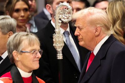 Trump looks awkward as bishop urges him to ‘have mercy’ on ‘scared’ immigrants and LGBT+ youth