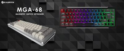 Raijintek debuts MGA-68 aluminum hall-effect keyboard with 8,000 Hz polling rate