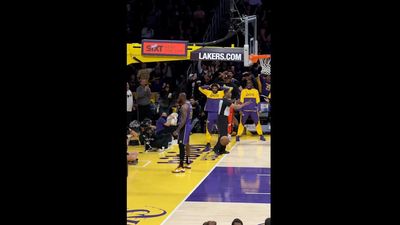 Bronny James Had Epic Reaction to Monstrous Alley-Oop Poster Dunk by LeBron