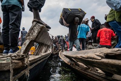 A rebel group is advancing on eastern Congo's largest city and over 100,000 people have fled