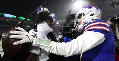 Mics picked up the classy message that Lamar Jackson had for Josh Allen after the Bills’ playoff win