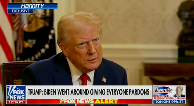 Trump tells Sean Hannity it’s ‘sad’ that Biden didn’t pardon himself