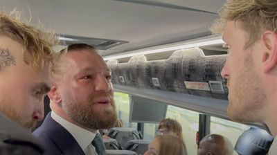 Conor McGregor confronts Jake, Logan Paul during Trump inauguration bus ride