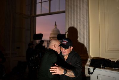 Oath Keepers founder Stewart Rhodes meets with lawmakers after leaving prison on Trump clemency