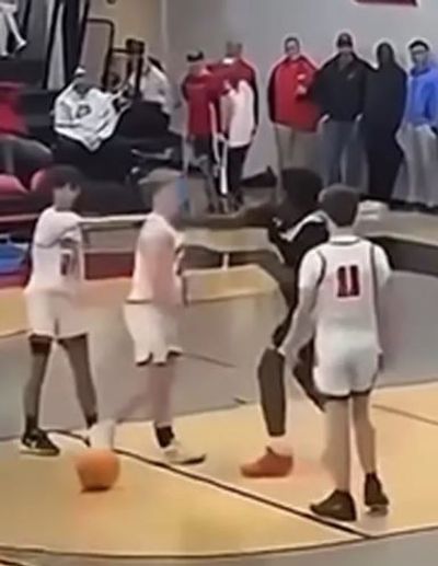 High School Basketball Player Punches Two Opponents