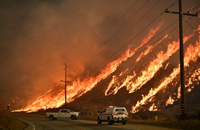 New US ‘Hughes’ wildfire rips through mountains north of Los Angeles