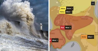 'Danger to life' as rare red weather warning for wind issued in parts of Scotland