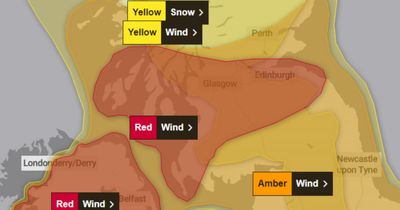 What does a Met Office red weather warning mean?