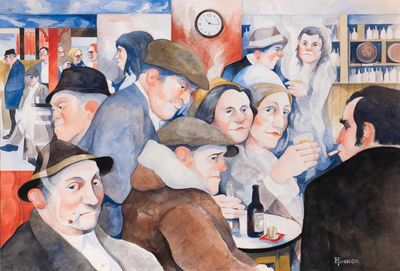 ‘Secret Lowry’: the ex-gravedigger who painted northern life, from factory to fuggy pub