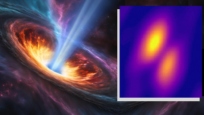 Astronomers watch monster black hole spit out a light-year-long jet