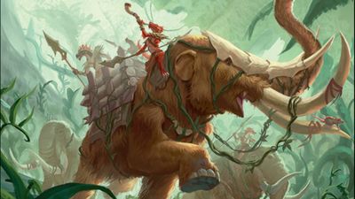 Exclusive MTG Aetherdrift card reveal adds… high-speed mammoths?