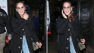 January in London requires cosy dressing - Sarah Jessica Parker's turned-up jeans, beanie and parka hit the nail on the head