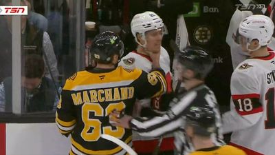 Brad Marchand Chokes Senators Center Nick Cousins During Bruins Win Over Ottawa