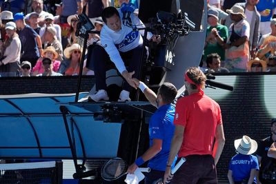 An injured Novak Djokovic stops in the Australian Open semifinals against Alexander Zverev