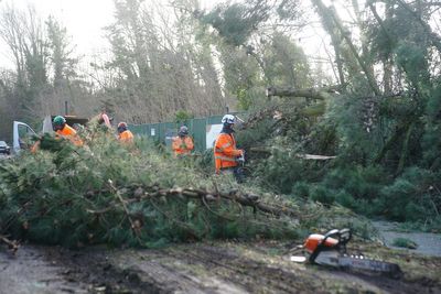 Hurricane force winds batter UK as millions warned to stay indoors