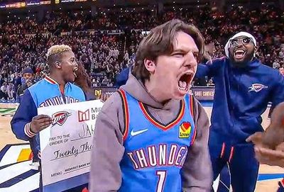 Thunder Fan Wins $20K On Half-Court Shot In Mavericks Game