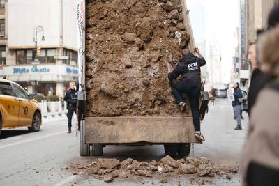 PETA activists arrested after trying to dump frozen manure outside rival group's office