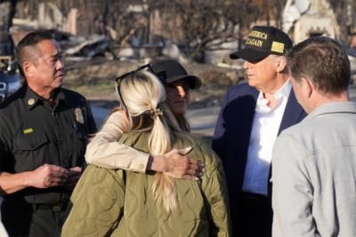 President Trump Tours Wildfire-Ravaged California Neighborhoods