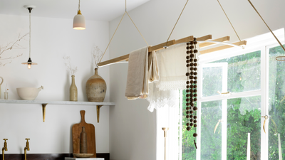 6 Genius Ways to Design a Drying Rack Into Your Utility Room — So You're Not Always Tripping Over Wet Laundry