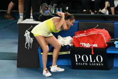 Aryna Sabalenka smashes racket after Australian Open final defeat to Madison Keys