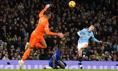 Haaland magic lifts Manchester City to win over Chelsea after Khusanov error