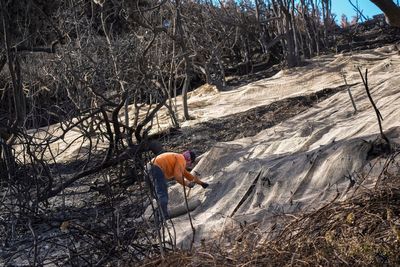 Rain on the way to Southern California will aid firefighters but create a risk of toxic ash runoff