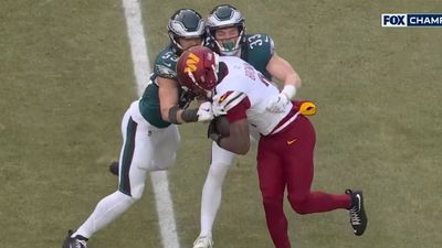 Eagles Linebacker Forces Fumble By Punching Own Teammate in the Hand vs. Commanders