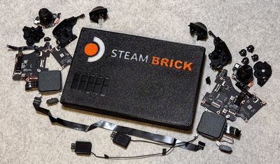 One mad modder has massacred the Steam Deck, folding it into a 'Steam Brick' with 'no screen, no controller, and absolutely no sense'