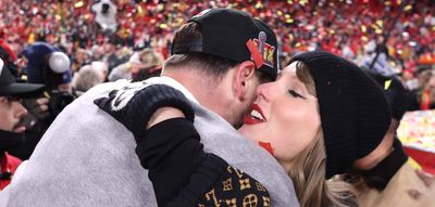 7 adorable postgame videos of Travis Kelce and Taylor Swift celebrating the Chiefs’ AFC title win on the field